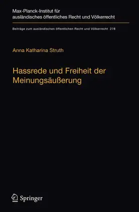 Struth |  Hassrede und Freiheit der Meinungsäußerung | Buch |  Sack Fachmedien