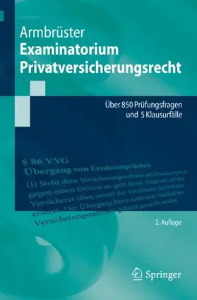 Armbrüster |  Examinatorium Privatversicherungsrecht | Buch |  Sack Fachmedien
