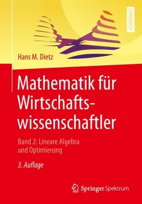 Dietz |  Mathematik für Wirtschaftswissenschaftler | Buch |  Sack Fachmedien