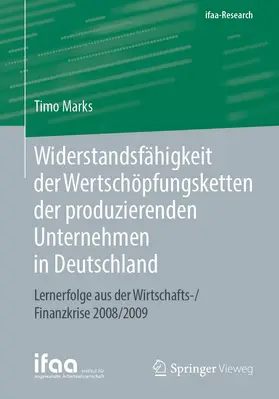 Marks |  Widerstandsfähigkeit der Wertschöpfungsketten der produzierenden Unternehmen in Deutschland | Buch |  Sack Fachmedien