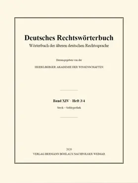 Deutsch |  Deutsches Rechtswörterbuch | Buch |  Sack Fachmedien