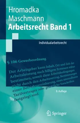 Maschmann / Hromadka |  Arbeitsrecht Band 1 | Buch |  Sack Fachmedien