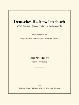  Deutsches Rechtswörterbuch | Buch |  Sack Fachmedien