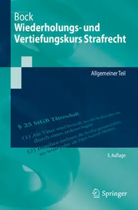 Bock |  Wiederholungs- und Vertiefungskurs Strafrecht | Buch |  Sack Fachmedien
