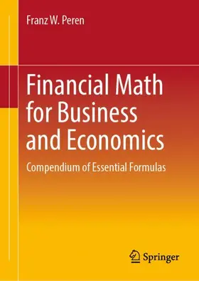 Peren |  Financial Math for Business and Economics | Buch |  Sack Fachmedien