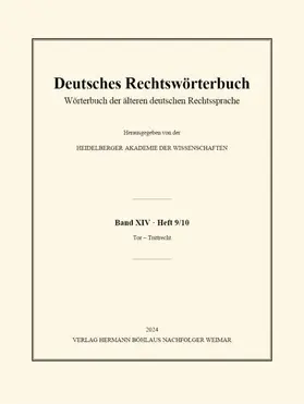  Deutsches Rechtswörterbuch | Buch |  Sack Fachmedien