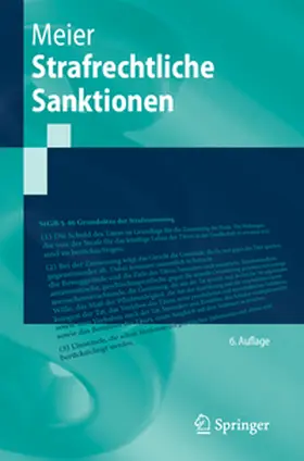 Meier |  Strafrechtliche Sanktionen | Buch |  Sack Fachmedien