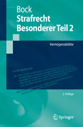 Bock |  Strafrecht Besonderer Teil 2 | Buch |  Sack Fachmedien