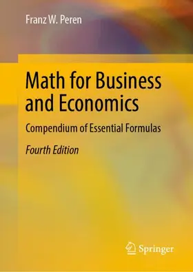 Peren |  Math for Business and Economics | Buch |  Sack Fachmedien