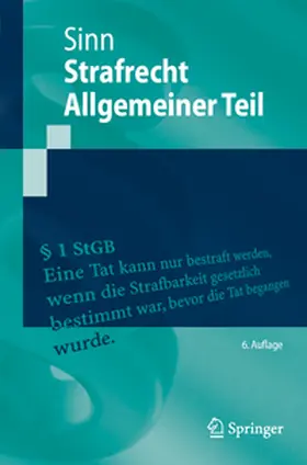 Sinn |  Strafrecht Allgemeiner Teil | eBook | Sack Fachmedien