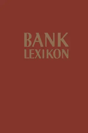 Löffelholz / Müller |  Bank-Lexikon | Buch |  Sack Fachmedien