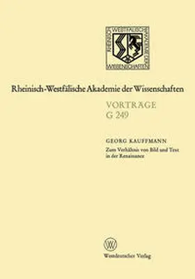 Kauffmann |  Zum Verhältnis von Bild und Text in der Renaissance | eBook | Sack Fachmedien