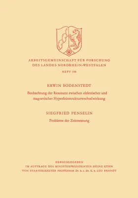 Bodenstedt |  Beobachtung der Resonanz zwischen elektrischer und magnetischer Hyperfeinstrukturwechselwirkung. Probleme der Zeitmessung | Buch |  Sack Fachmedien