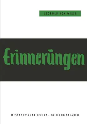 Wiese |  Erinnerungen | Buch |  Sack Fachmedien