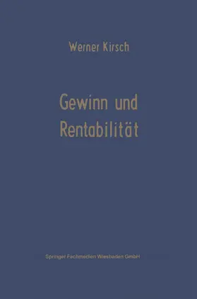 Kirsch |  Gewinn und Rentabilität | Buch |  Sack Fachmedien