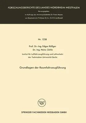 Rößger |  Grundlagen der Raumfahrzeugführung | Buch |  Sack Fachmedien
