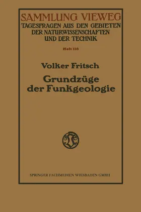 Fritsch |  Grundzüge der Funkgeologie | Buch |  Sack Fachmedien