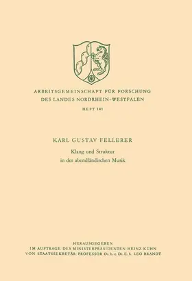 Fellerer |  Klang und Struktur in der abendländischen Musik | Buch |  Sack Fachmedien