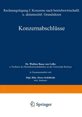 Busse von Colbe |  Konzernabschlüsse | Buch |  Sack Fachmedien