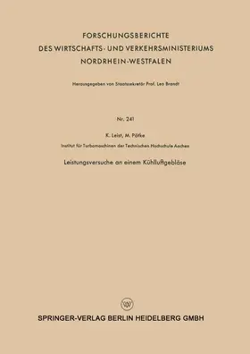 Leist |  Leistungsversuche an einem Kühlluftgebläse | Buch |  Sack Fachmedien
