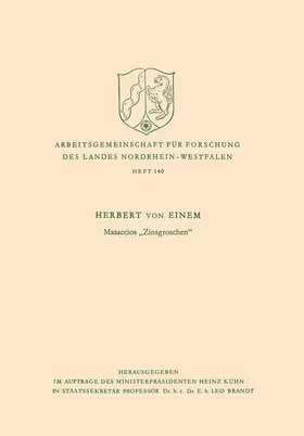 Einem | Masaccios "Zinsgroschen" | Buch | 978-3-663-00772-2 | sack.de