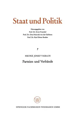Varain |  Parteien und Verbände | Buch |  Sack Fachmedien