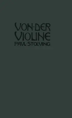 Stoeving | Von der Violine | Buch | 978-3-663-00869-9 | sack.de