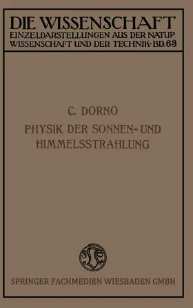 Dorno |  Physik der Sonnen- und Himmelsstrahlung | Buch |  Sack Fachmedien