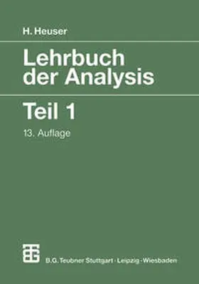Heuser |  Lehrbuch der Analysis | eBook | Sack Fachmedien