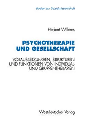 Willems |  Psychotherapie und Gesellschaft | eBook | Sack Fachmedien