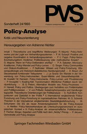 Héritier |  Policy-Analyse | eBook | Sack Fachmedien