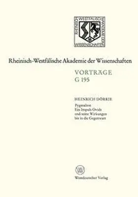 Dörrie |  Pygmalion. Ein Impuls Ovids und seine Wirkungen bis in die Gegenwart | eBook | Sack Fachmedien