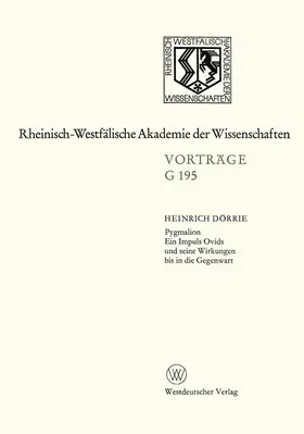 Dörrie |  Pygmalion. Ein Impuls Ovids und seine Wirkungen bis in die Gegenwart | Buch |  Sack Fachmedien