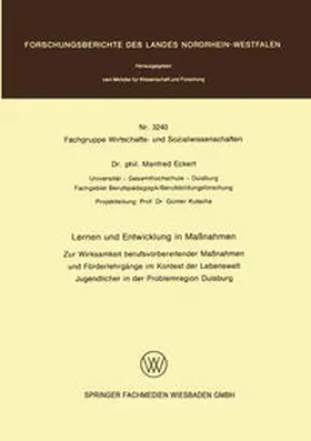 Eckert |  Lernen und Entwicklung in Maßnahmen | eBook | Sack Fachmedien