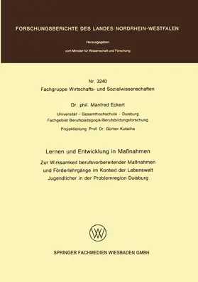 Eckert |  Lernen und Entwicklung in Maßnahmen | Buch |  Sack Fachmedien