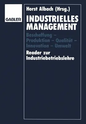 Albach |  Industrielles Management | Buch |  Sack Fachmedien