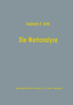 Orth | Die Wertanalyse | E-Book | sack.de