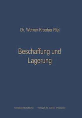 Kroeber-Riel |  Beschaffung und Lagerung | eBook | Sack Fachmedien