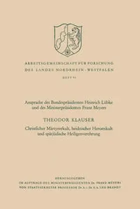 Klauser | Christlicher Märtyrerkult, heidnischer Heroenkult und spätjüdische Heiligenverehrung | E-Book | sack.de