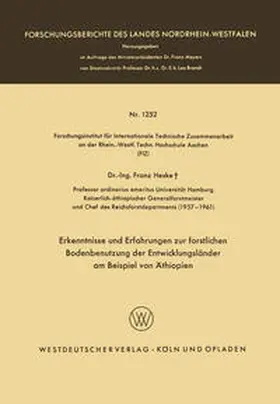 Heske | Erkenntnisse und Erfahrungen zur forstlichen Bodenbenutzung der Entwicklungsländer am Beispiel von Äthiopien | E-Book | sack.de