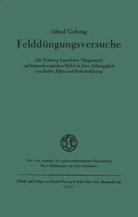 Gehring | Felddüngungsversuche | E-Book | sack.de