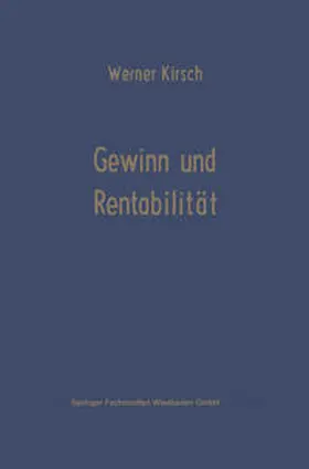 Kirsch |  Gewinn und Rentabilität | eBook | Sack Fachmedien