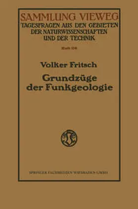 Fritsch |  Grundzüge der Funkgeologie | eBook | Sack Fachmedien