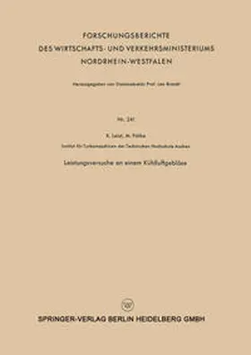 Leist | Leistungsversuche an einem Kühlluftgebläse | E-Book | sack.de