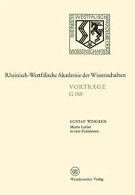 Wingren |  Martin Luther in zwei Funktionen | eBook | Sack Fachmedien