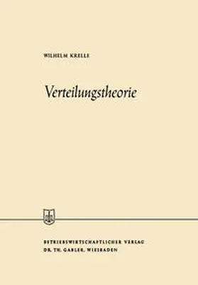 Krelle |  Verteilungstheorie | eBook | Sack Fachmedien