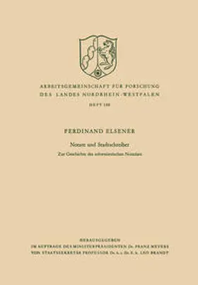 Elsener | Notare und Stadtschreiber | E-Book | www2.sack.de