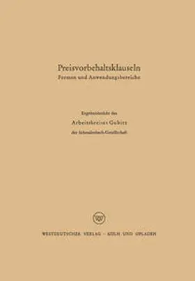 Danert / Müller / Döhrmann |  Preisvorbehaltsklauseln | eBook | Sack Fachmedien