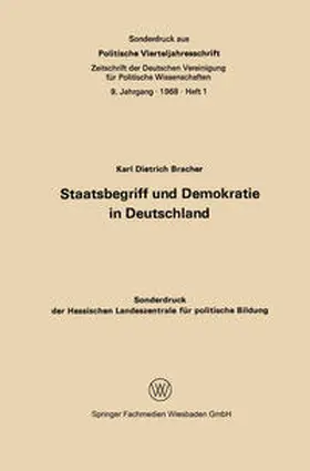 Bracher |  Staatsbegriff und Demokratie in Deutschland | eBook | Sack Fachmedien