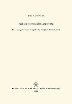 Atteslander |  Probleme der sozialen Anpassung | eBook | Sack Fachmedien